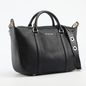 Michael Kors Raven Large Leather Satchel Crossbody